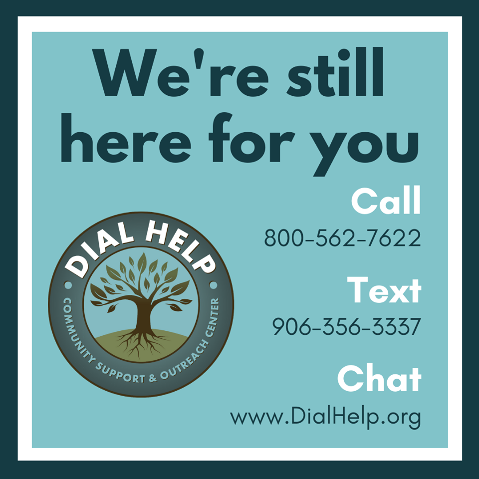 Dial Help ? Community Support and Outreach Center (24 Hour Crisis Line)